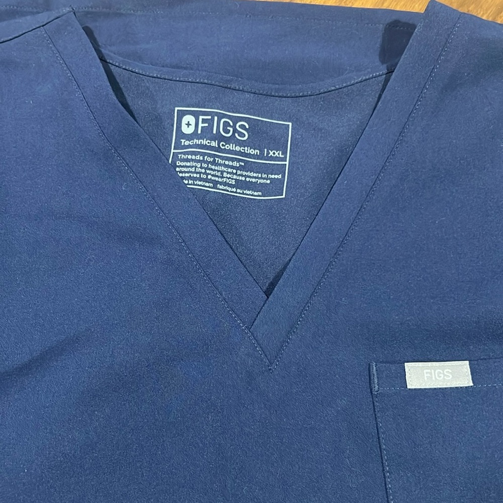 Figs Catarina One-Pocket Scrub Top XXL Navy